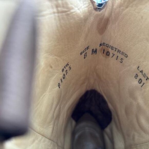 Corral vintage rare brown cowboy boots with butterfly and floral inlay 8M - Picture 7 of 12